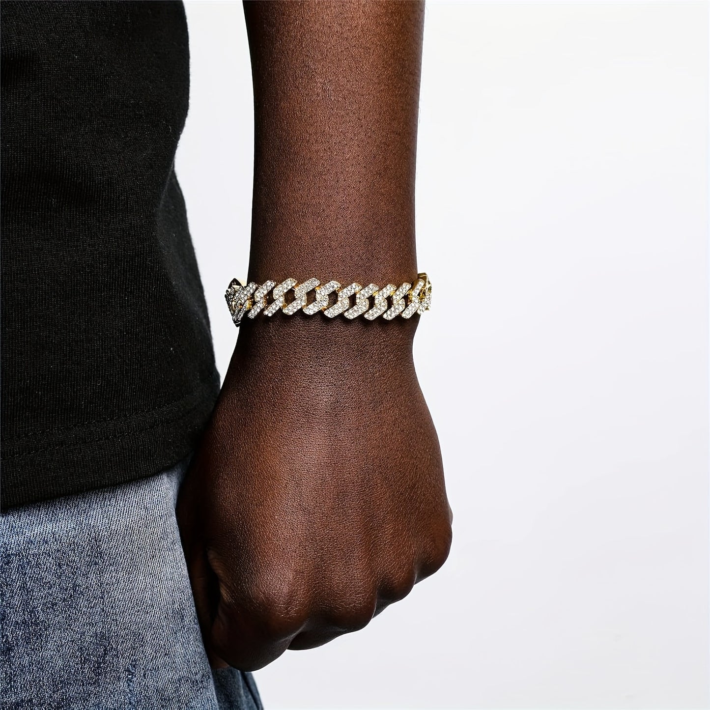 Bold Elegance with the S925 Sterling Silver 9.7 Carat Moissanite Hip Hop Cuban Bracelet