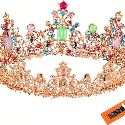 Crystal Queen Crowns and Tiaras for Women – Vintage Gemstone Princess Crowns