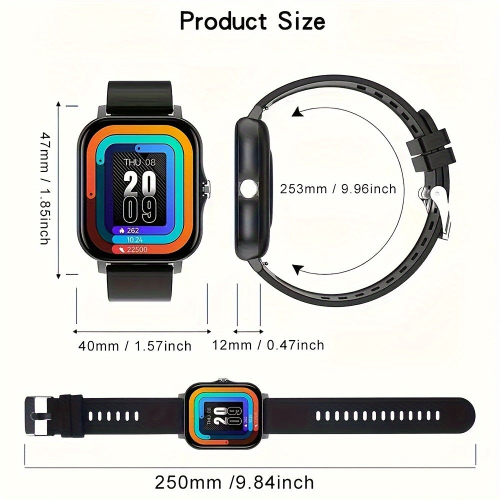 1.85-Inch Full Touch Smartwatch - Sports Watch for Men and Women with Wireless Calling and Fitness Tracking