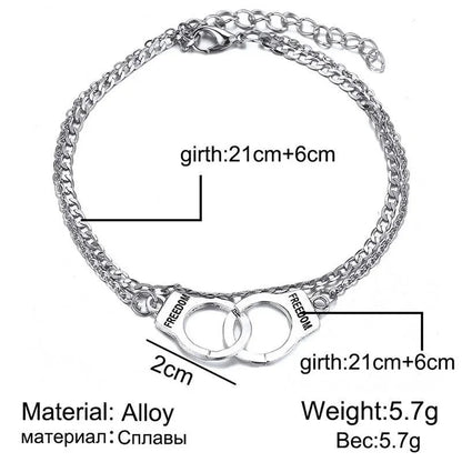 Delysia King Sexy Women’s Summer Handcuffs Anklet | Trendy Double-Layer Freedom Chain – Buy 1 Get 1 Free