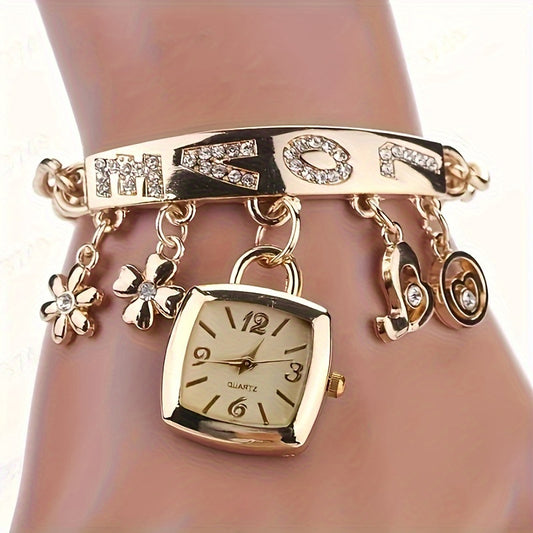 Stylish Quartz Watch and Bracelet Set for Women - Perfect Gift for Special Occasions